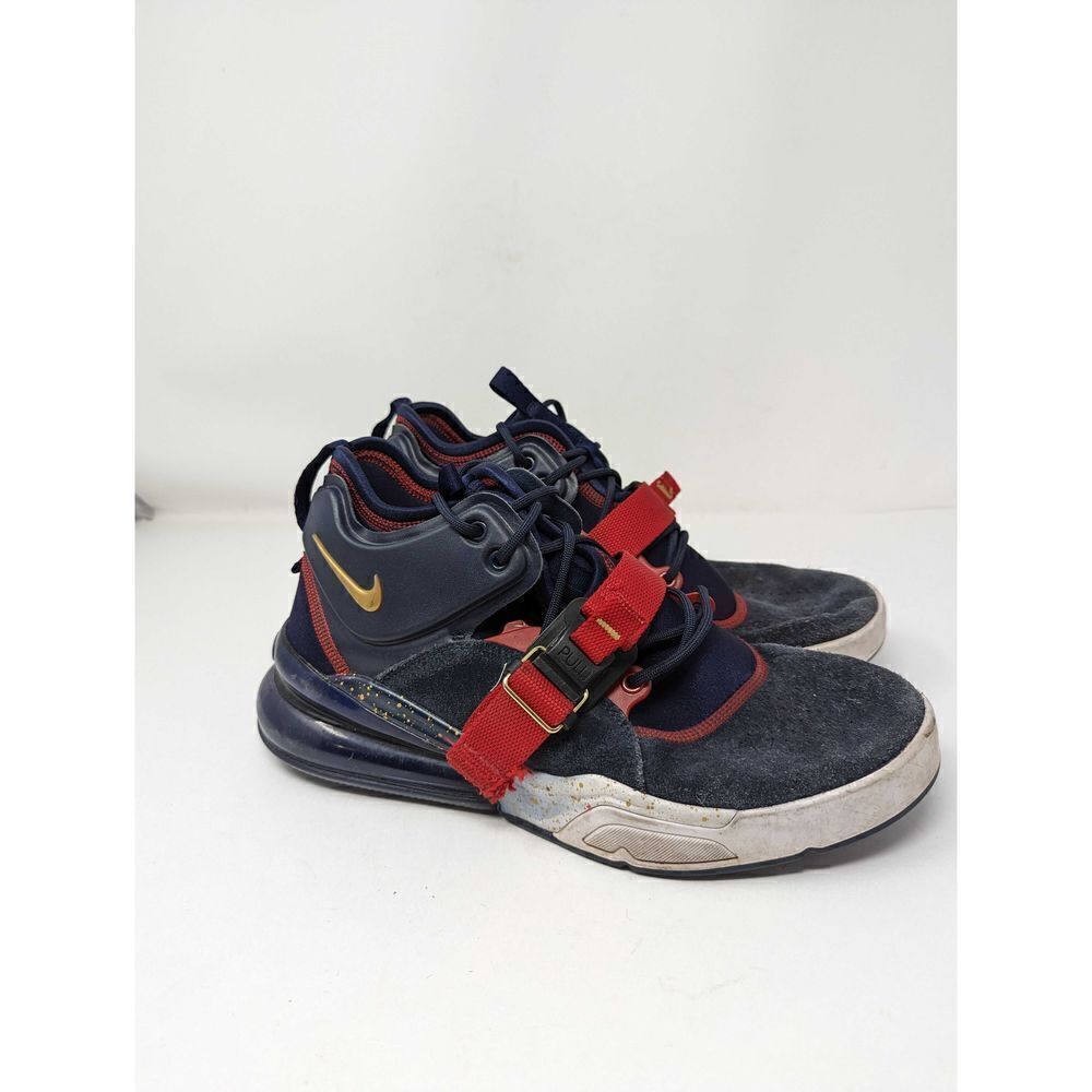 NIKE AIR FORCE 270 Dream Team Navy Blue/Red/Gold Men’s Size 9.5 AH6772-400